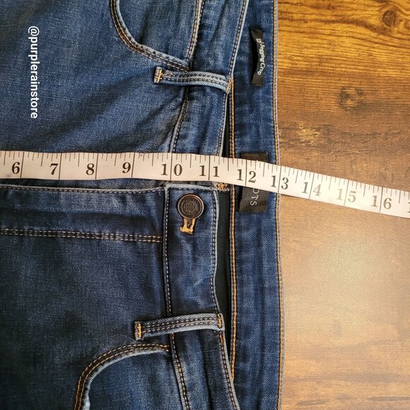Talbots Jeans Size 12 Jegging Crop High Rise Tummy Control Slimming Dark Wash - Picture 8 of 11